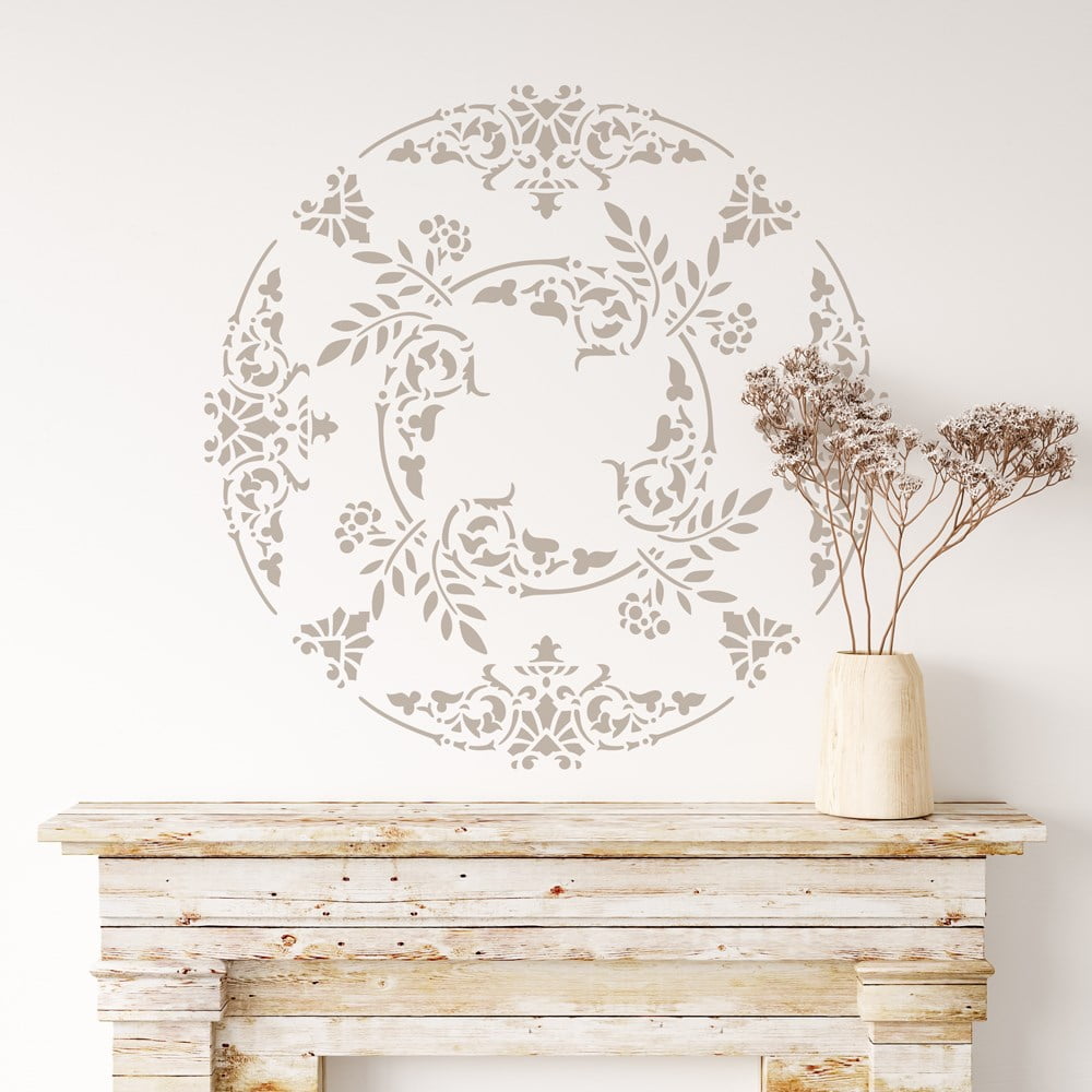 Parisian Floral Medallion Stencil