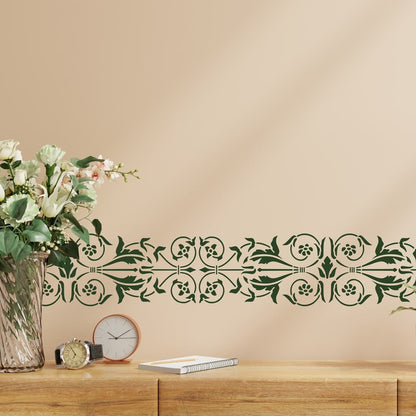 Petra Floral Border Stencil