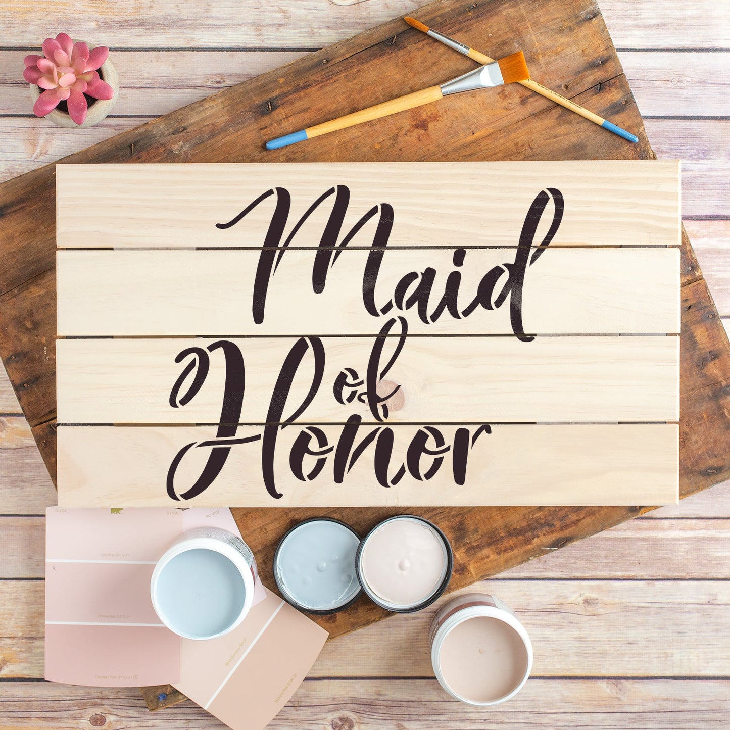 Maid Of Honor Stencil