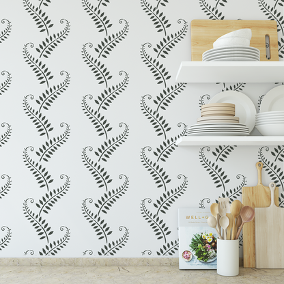 Valentina Leafy Scroll Wall Stencil