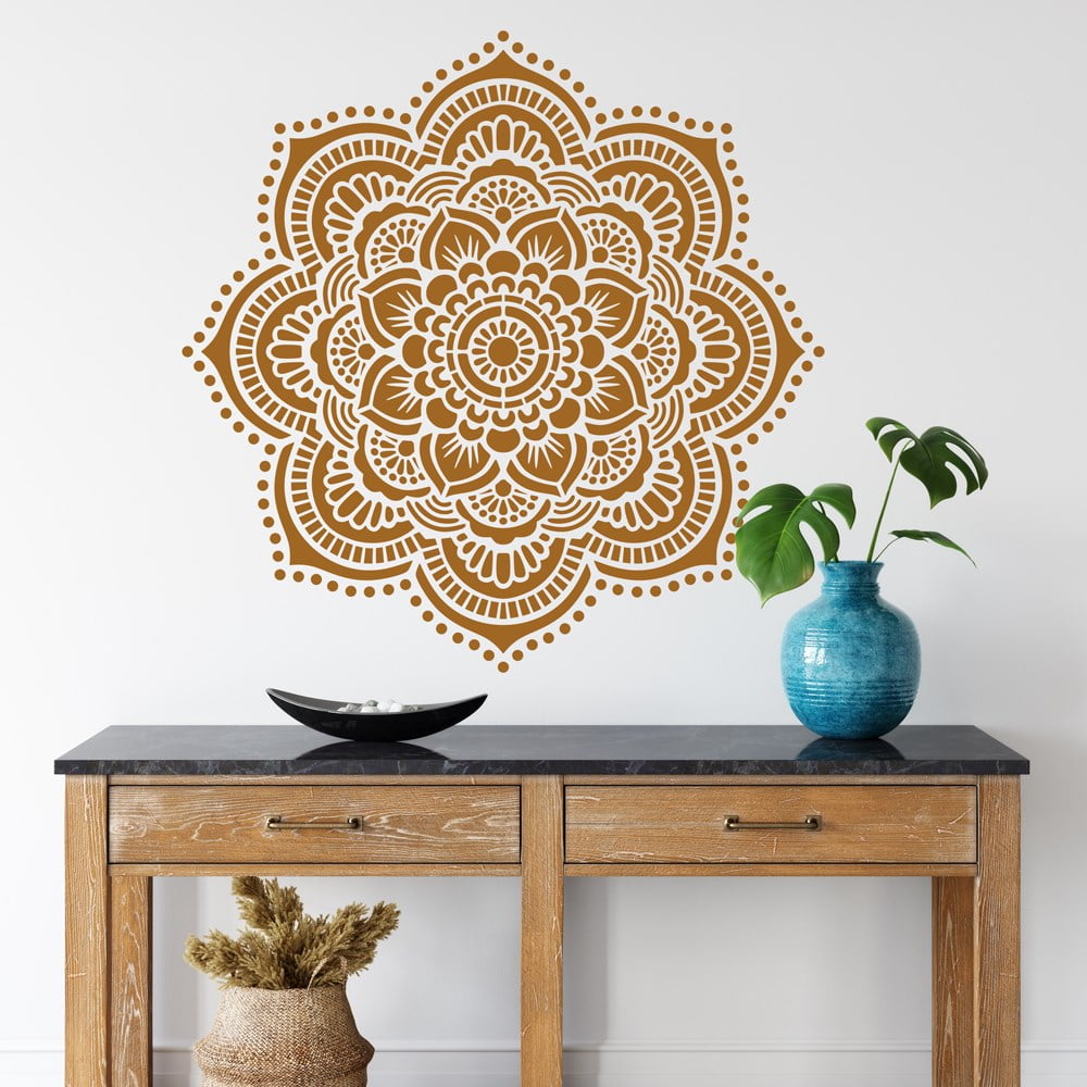 Indian Deco Lotus Mandala Stencil