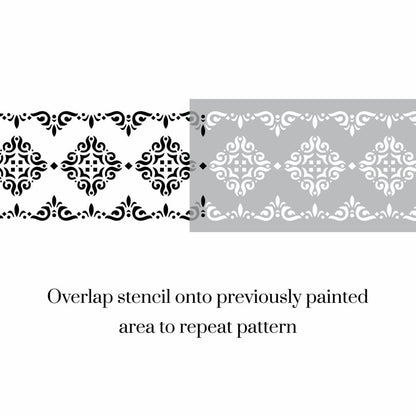 Razi Damask Border Stencil