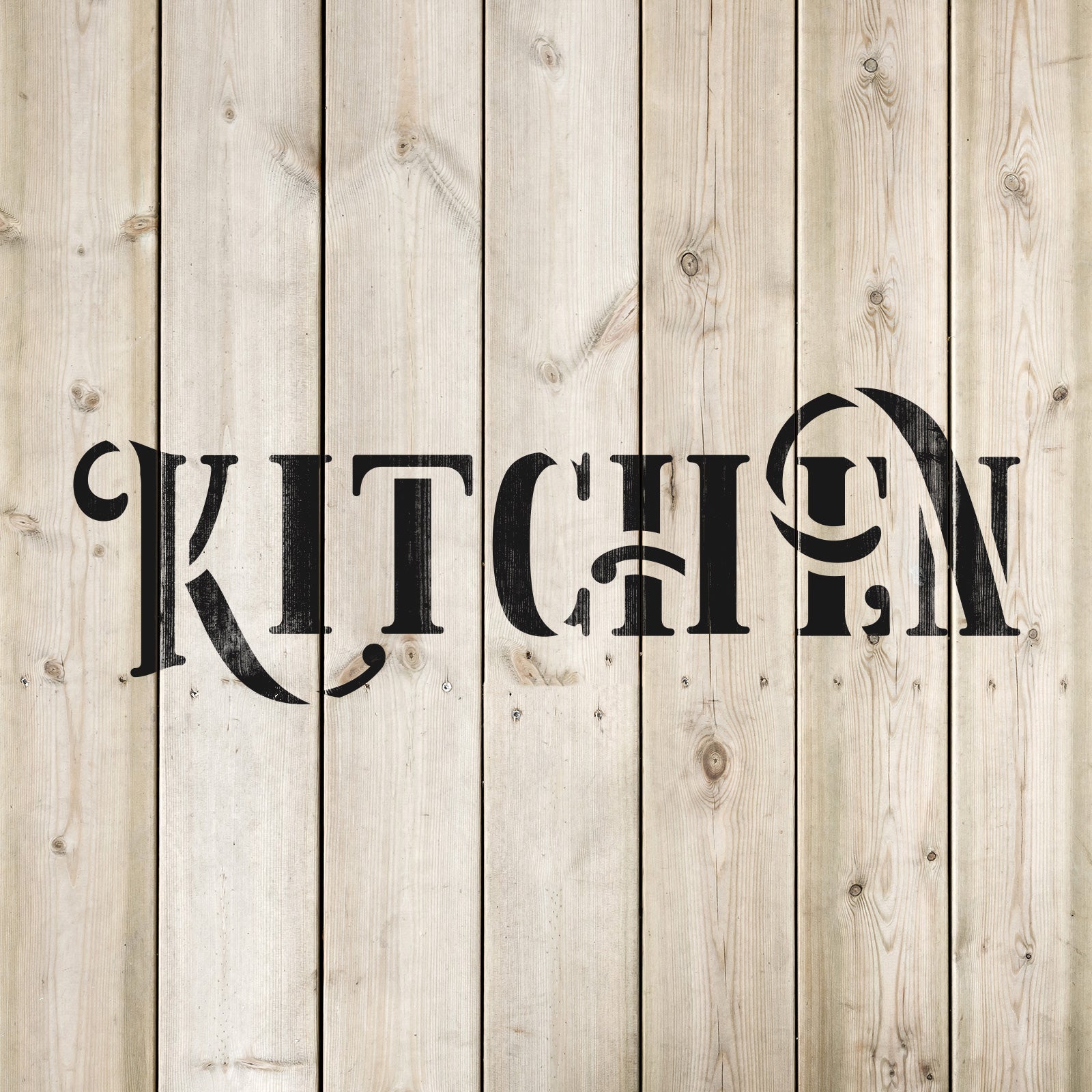 Rustic Kitchen Stencil