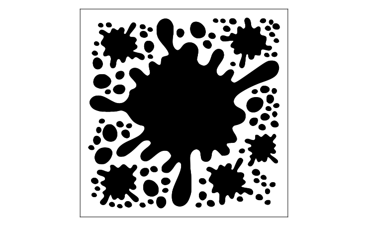 Splat - Reusable Stencil - 6 x 6 Inch (15cm x 15cm) - 190 Micron Mylar