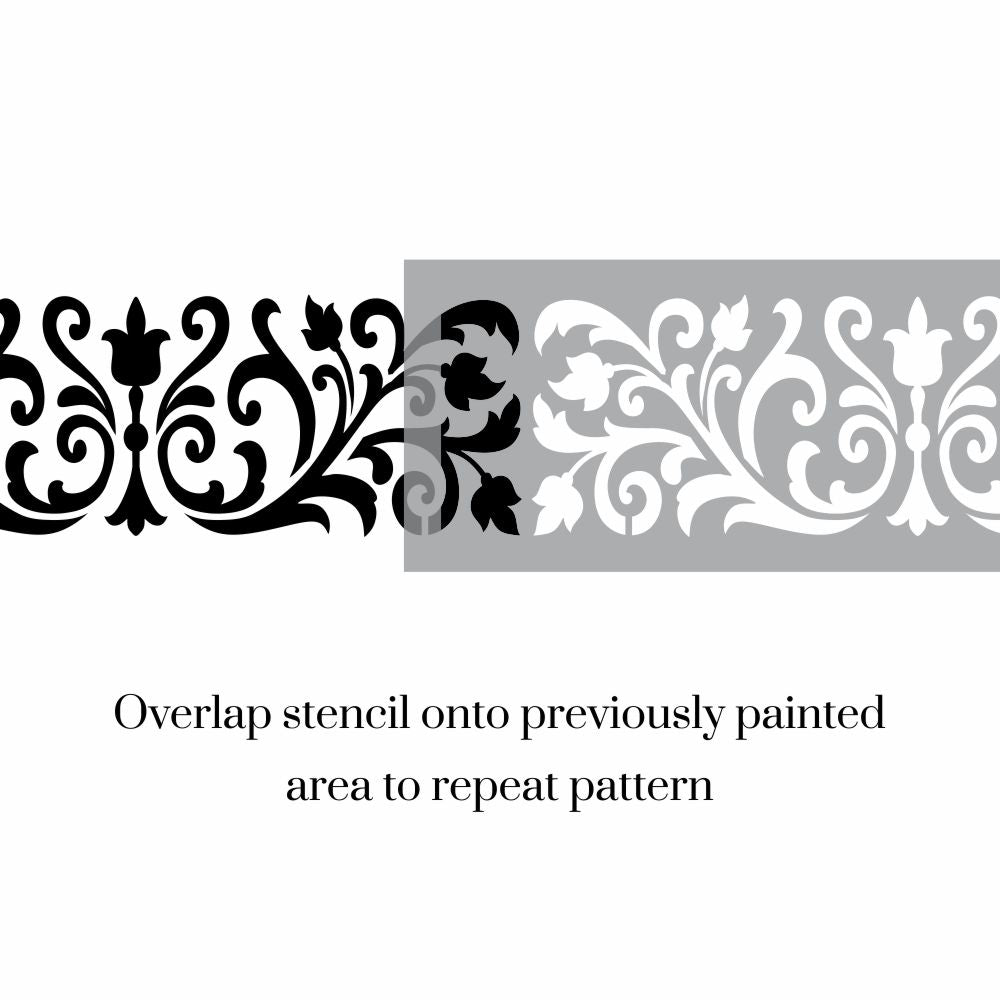 Patrice Damask Border Stencil