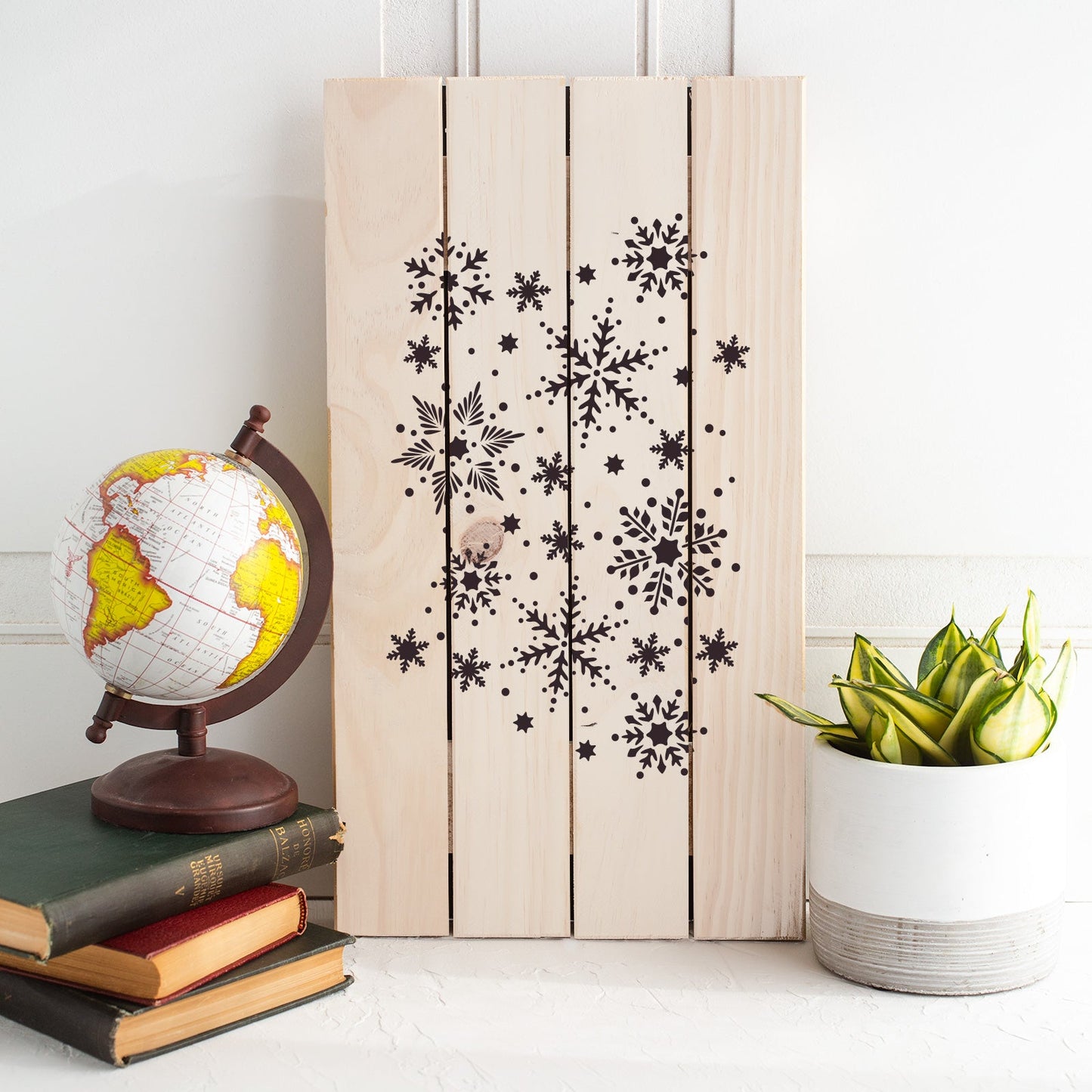 Snowflakes Pattern Stencil