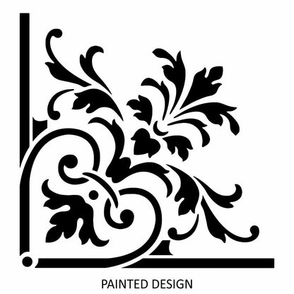 Fleur Baroque Corner Stencil