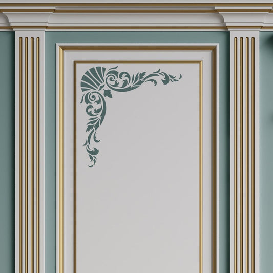 Olympus Damask Corner Stencil