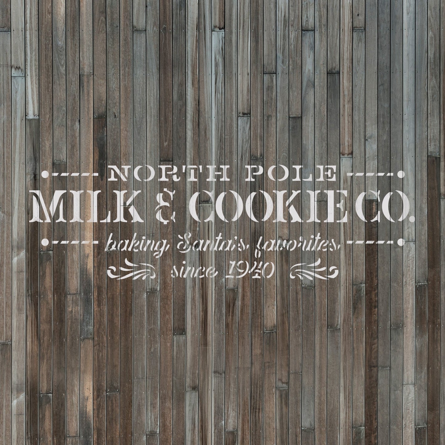 North Pole Milk Cookie Stencil