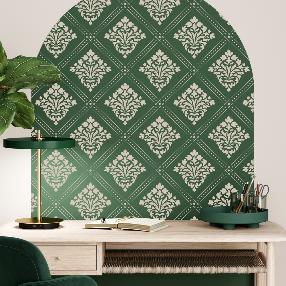 Florence Damask Diamond Wall Stencil