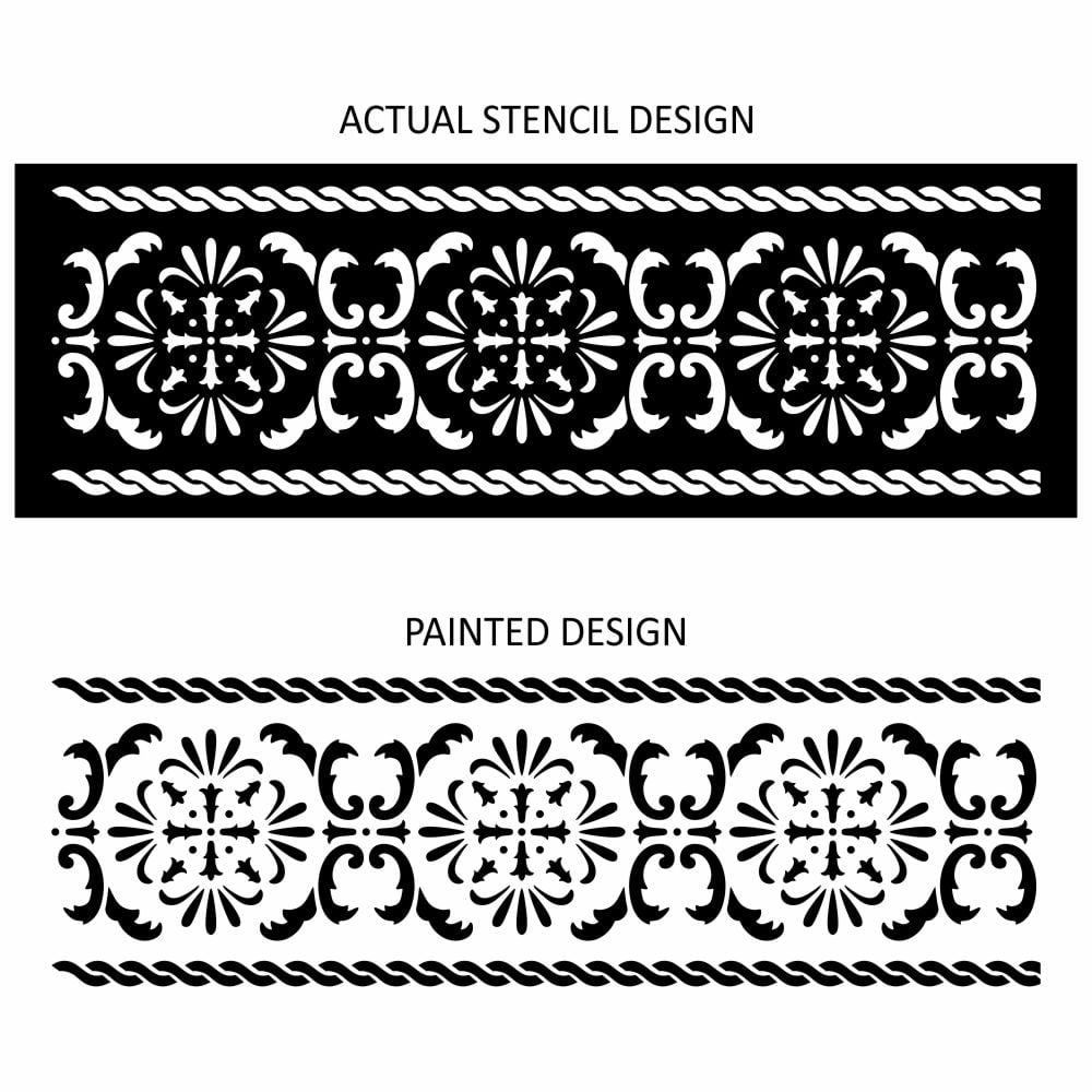 Stella Damask Border Stencil