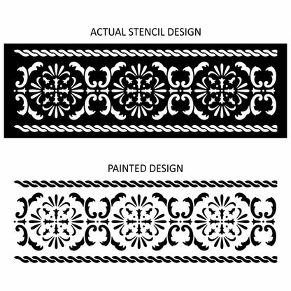 Stella Damask Border Stencil