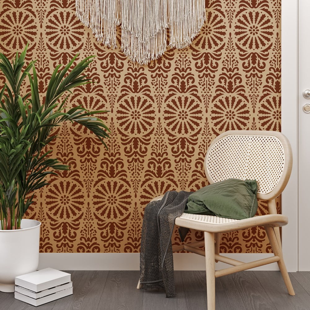 Turkish Floral Wallpaper Stencil