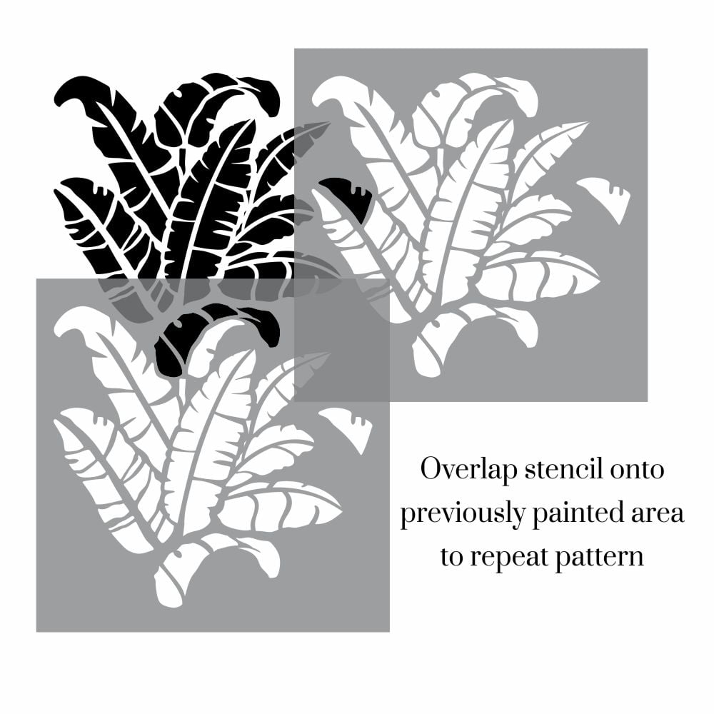 Palm Leaves Tropical Wall Stencil