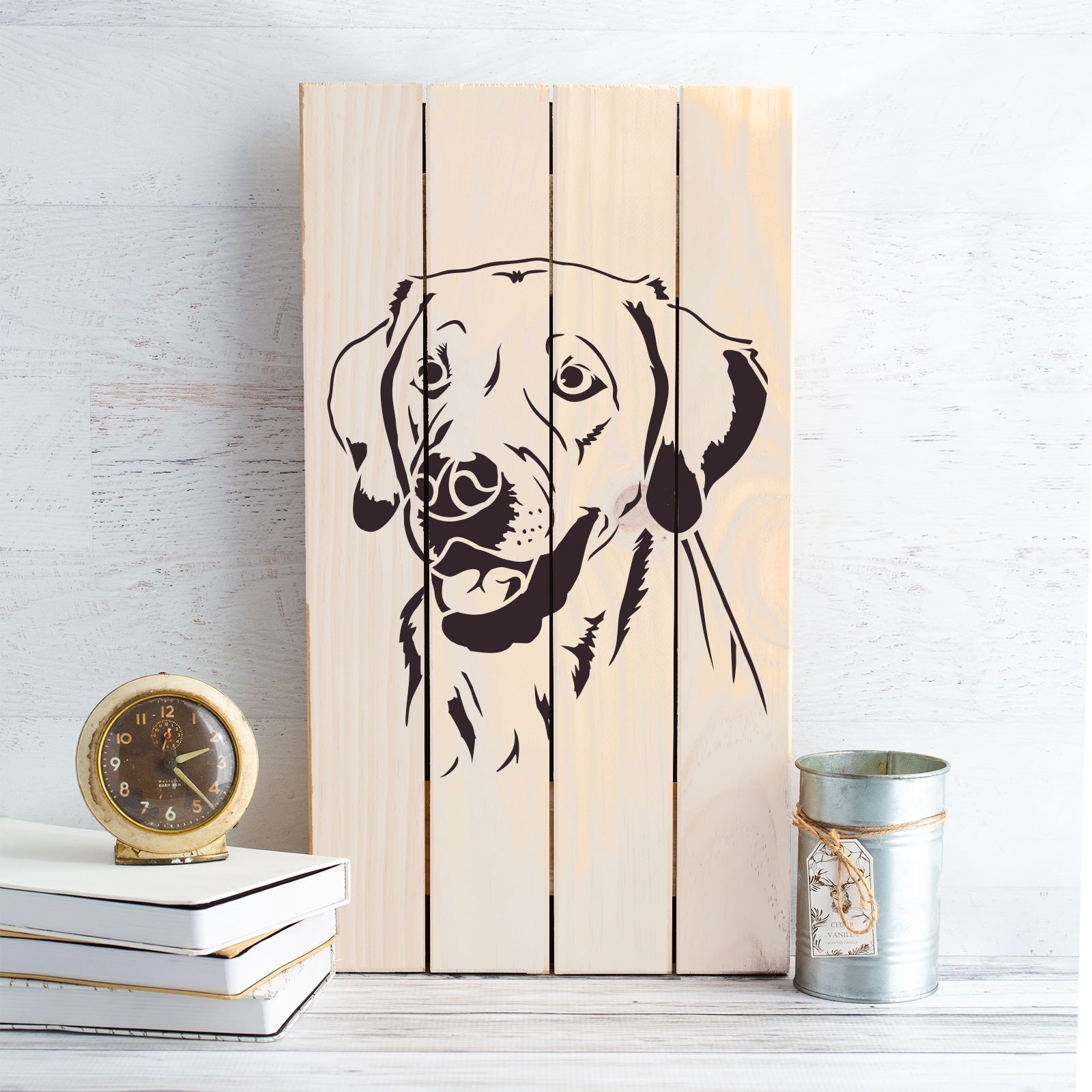 Labrador Face Stencil