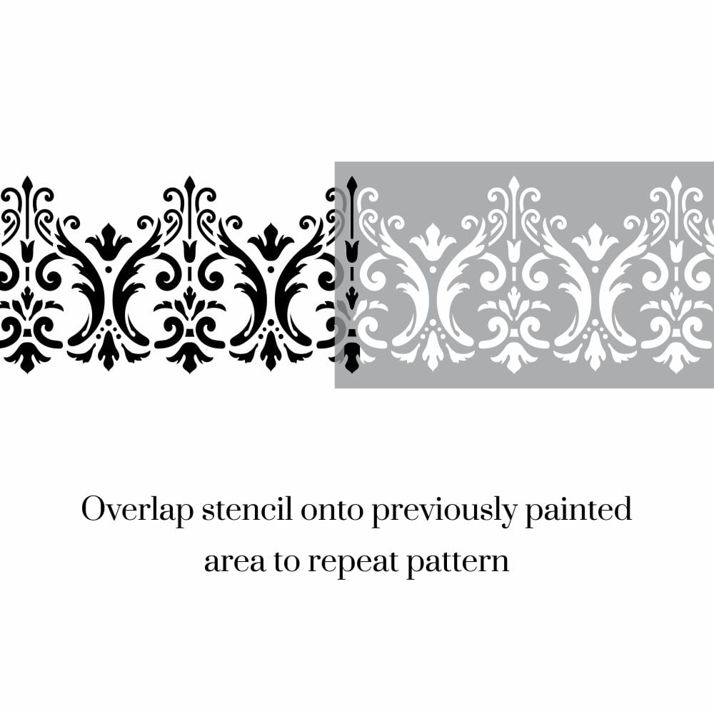 Vichy Damask Border Stencil