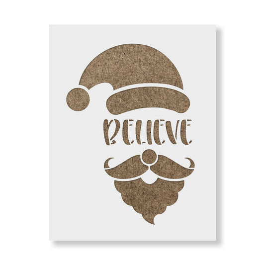 Believe Santa Hat Stencil