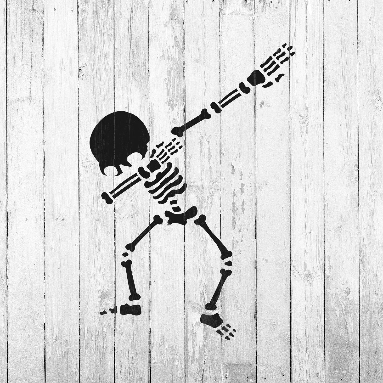 Dabbing Skeleton Stencil