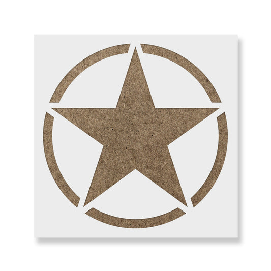 MIlitary Star Stencil