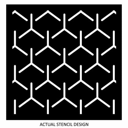 Geometric Wishbone Allover Stencil