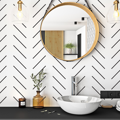 Herringbone Modern Wall Stencil