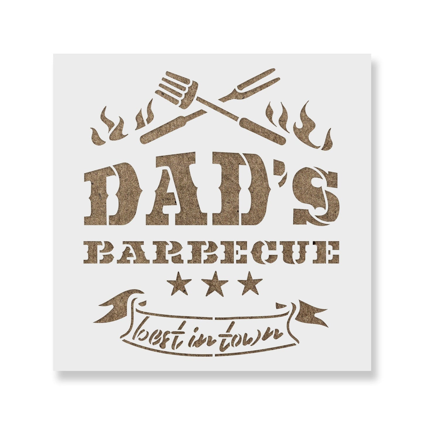 Dads Best Barbecue Stencil