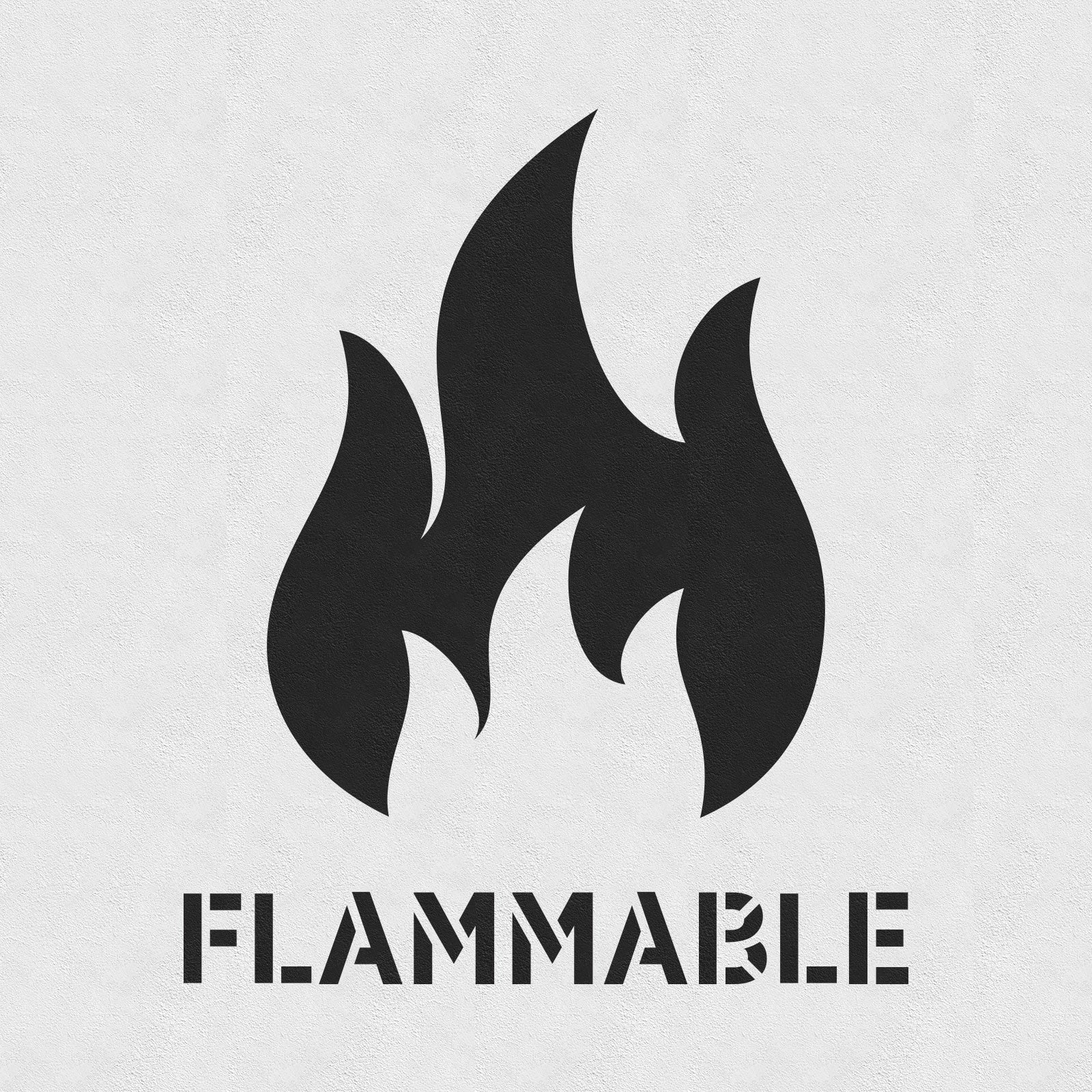 Flammable Symbol Stencil