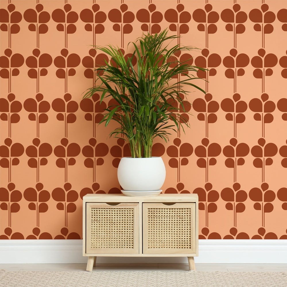 Floral Retro Allover Stencil