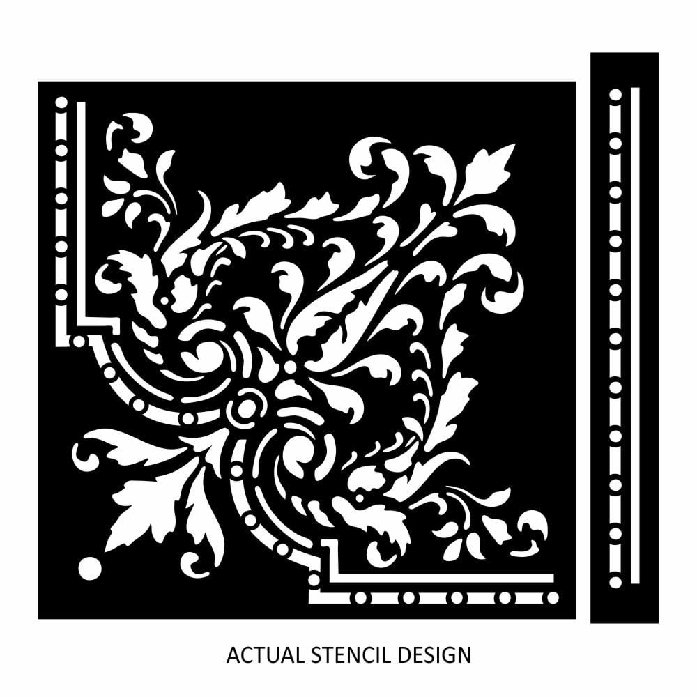 Carpi Damask Corner Stencil Set