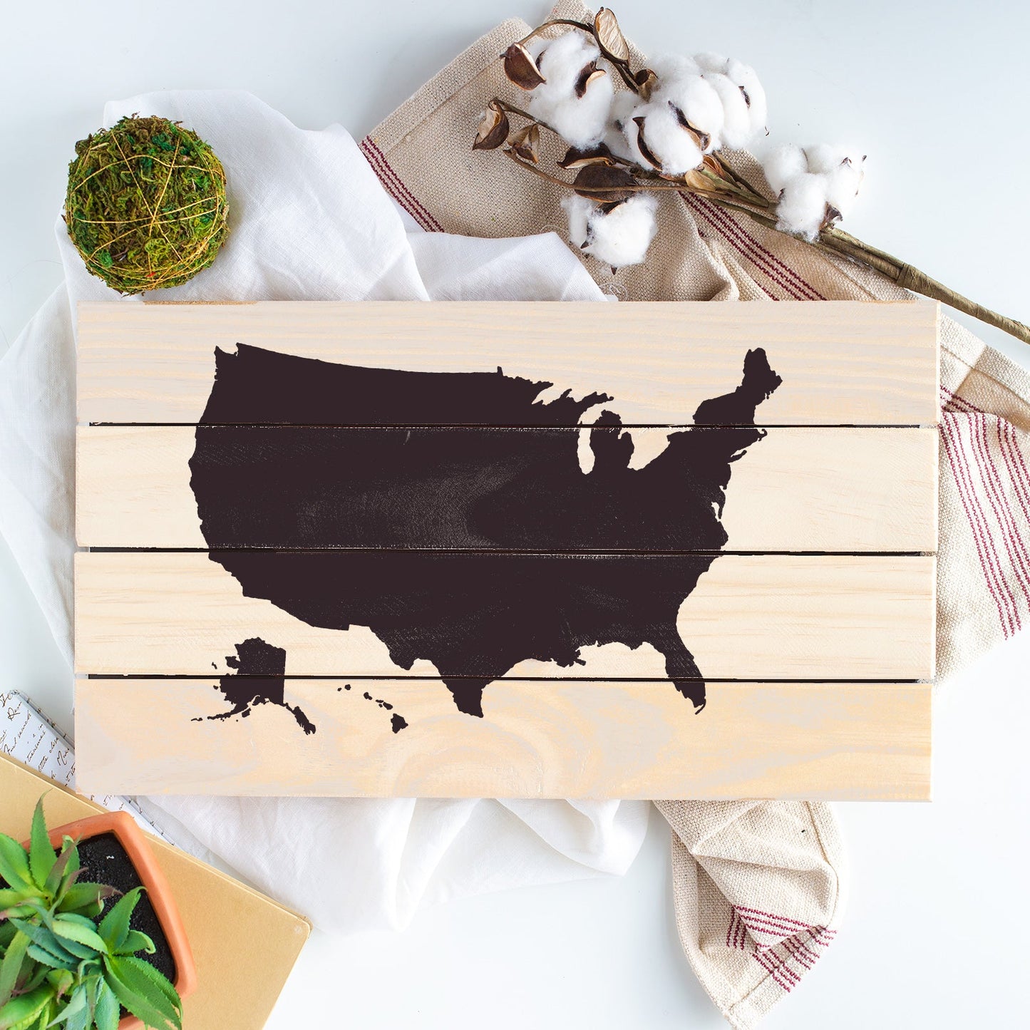 United States Map Stencil