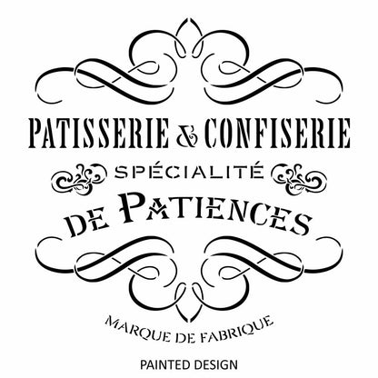 Patisserie Vintage Stencil