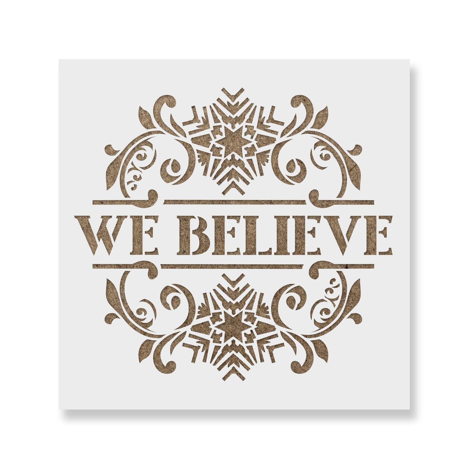 We Believe Porch Sign Stencil