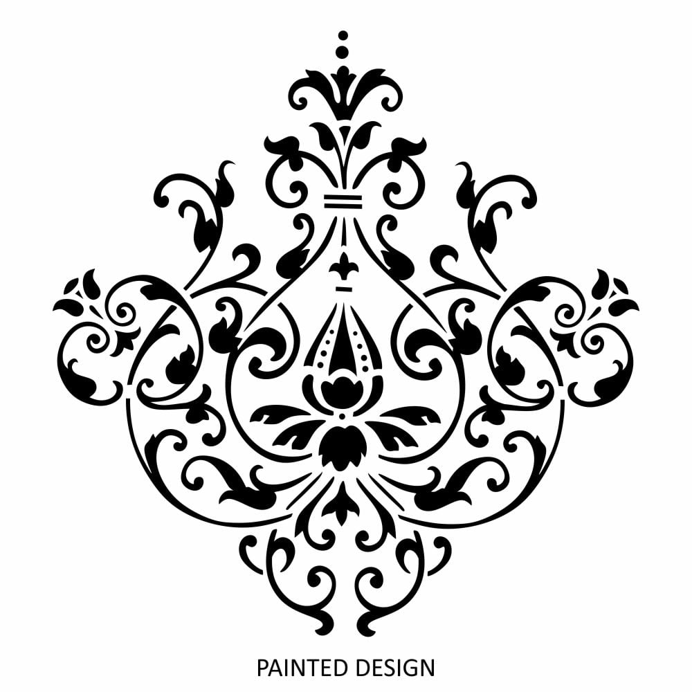 Marquis Floral Damask Stencil