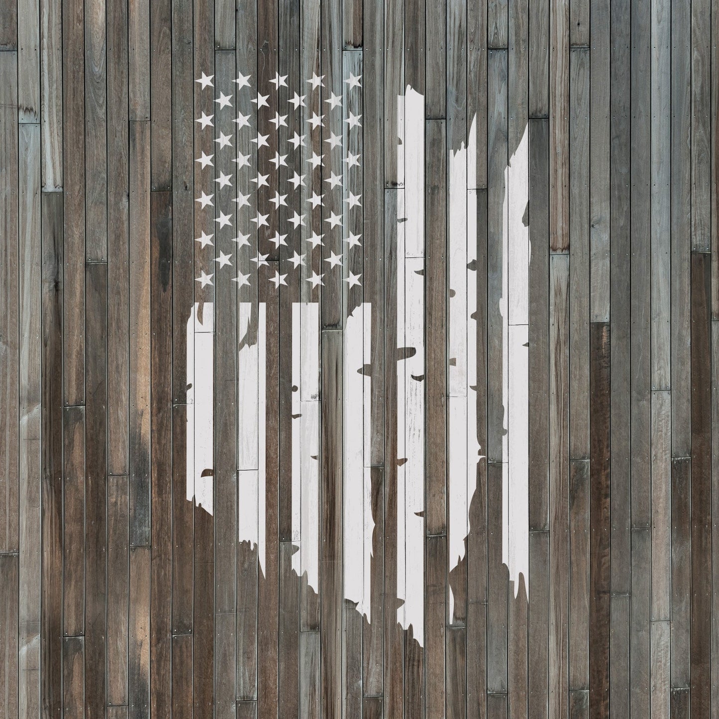 American Flag Distressed Stencil