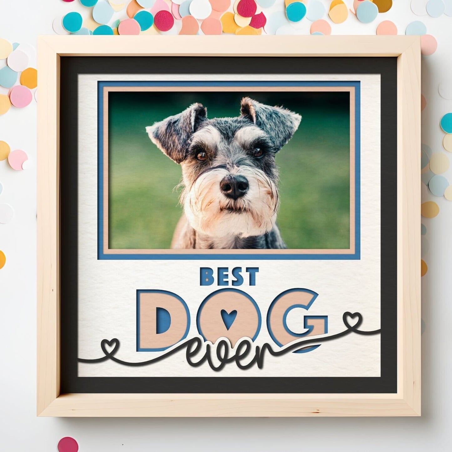 Best Dog (s) Ever - 9 x 9 Inch photo Frame - 1, 2, 3 or 6 photos / Multi Colour