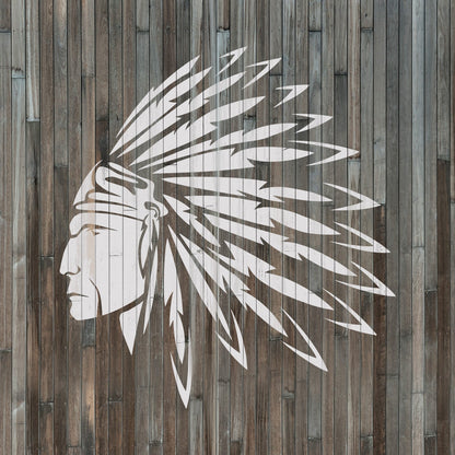 Native American Indian Stencil