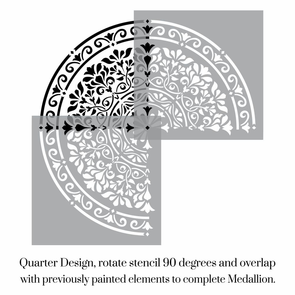 Anzia Floral Medallion Stencil