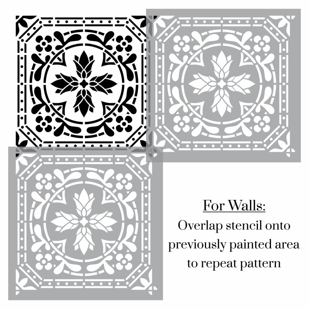 Persian Tulip Tile Stencil