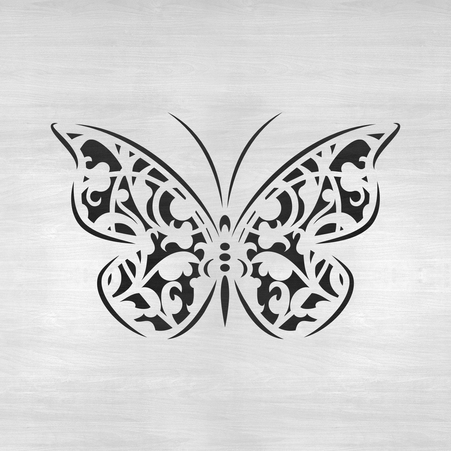 Butterfly Gothic Stencil