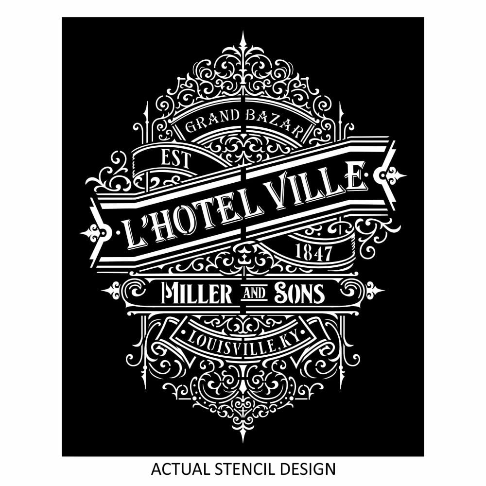 Hotel Ville Vintage Stencil