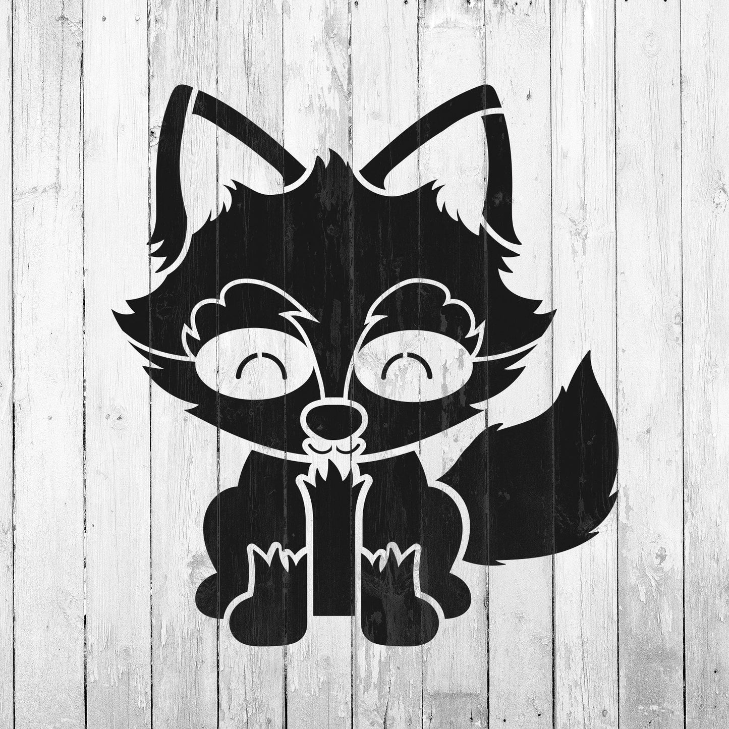 Cute Fox Stencil