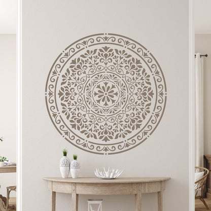 Anzia Floral Medallion Stencil