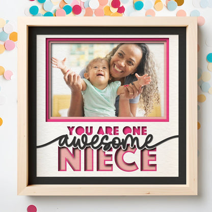 Awesome Niece - 9 x 9 Inch photo Frame - 1, 2, 3 or 6 photos / Multi Colour