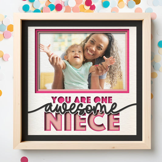 Awesome Niece - 9 x 9 Inch photo Frame - 1, 2, 3 or 6 photos / Multi Colour