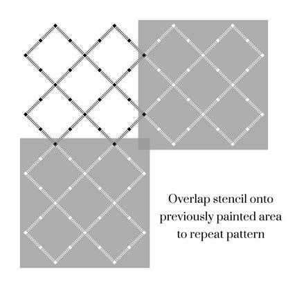 Modern Diamond Trellis Stencil