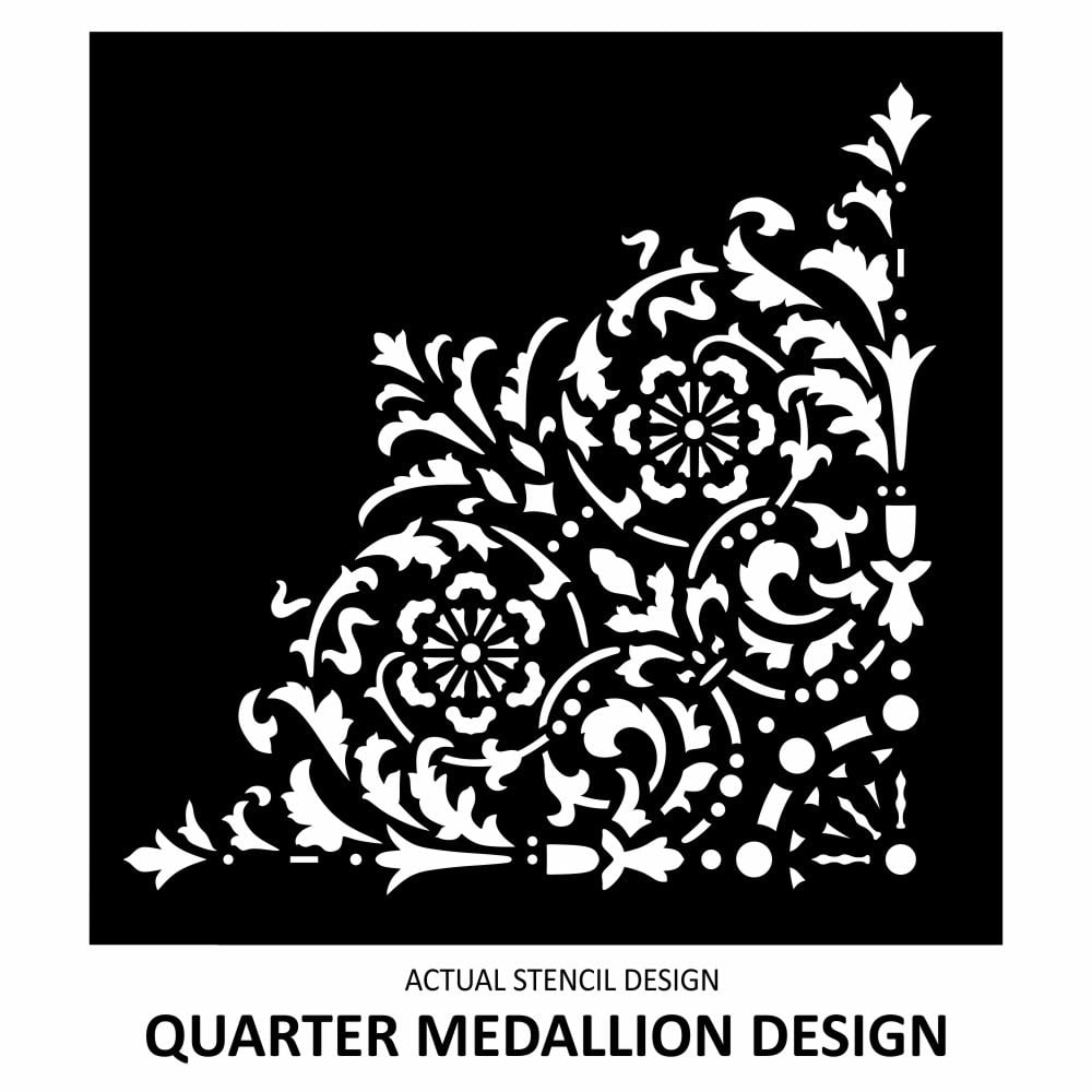 Extravagant Floral Medallion Stencil