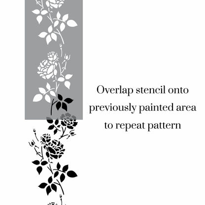 Rose Border Stencil