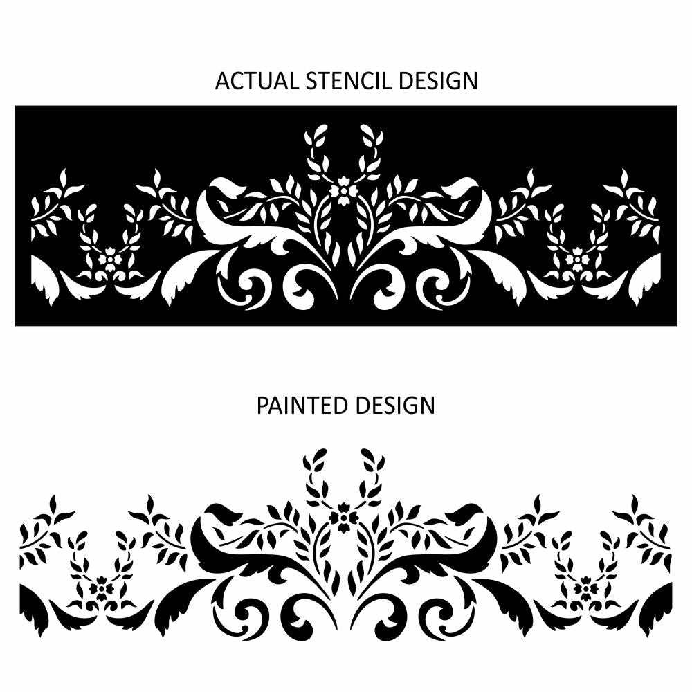 Ornate Floral Border Stencil