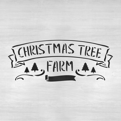 Christmas Tree Farm Stencil