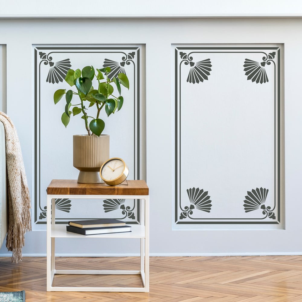 Stylish Retro Corner Stencil Set